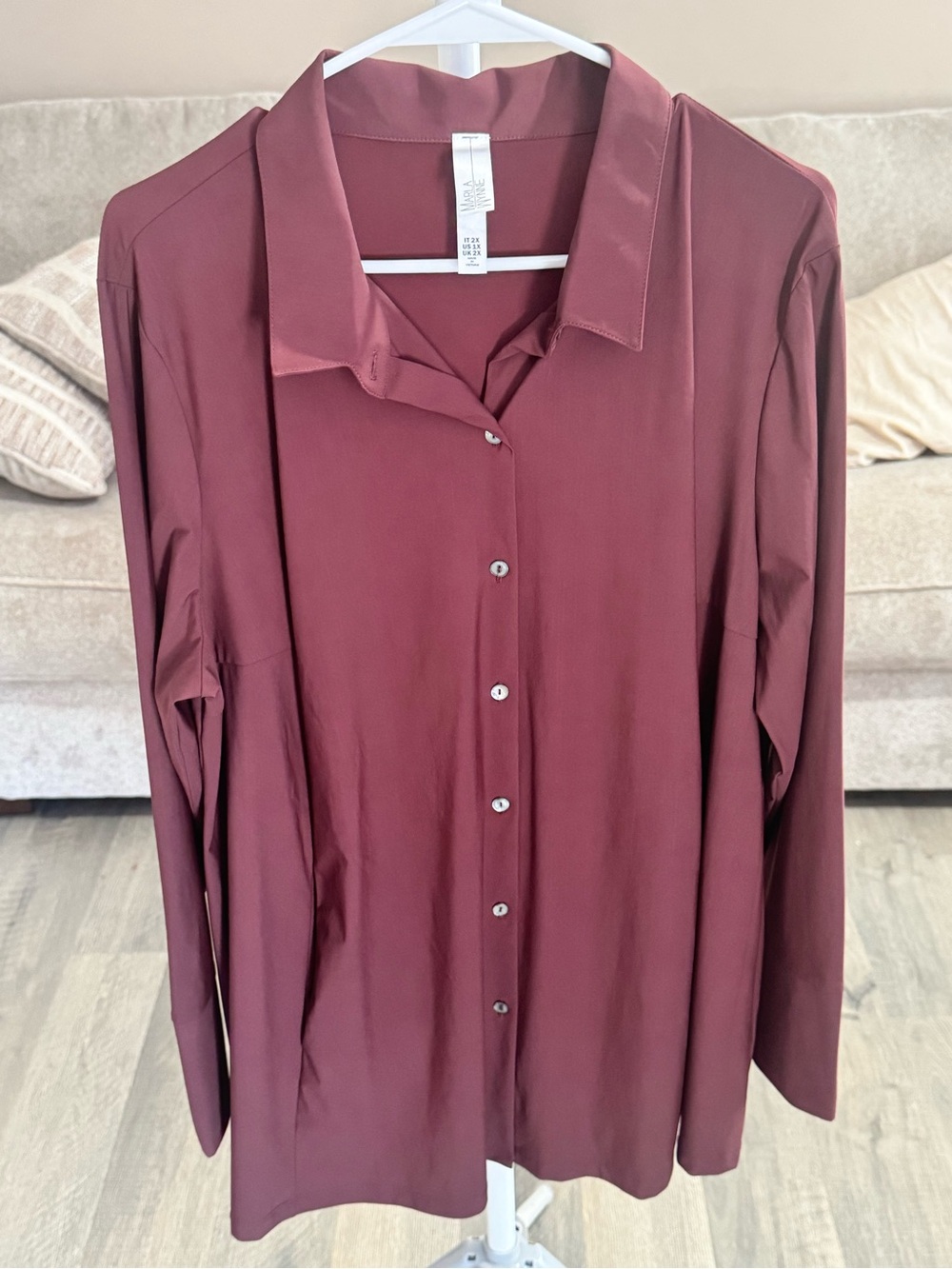 MarlaWynne Button-Down Blouse in Mauve